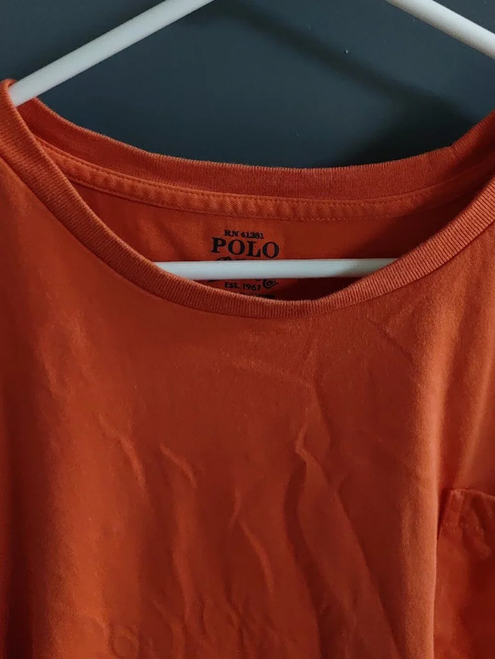 Polo Ralph Lauren Men's XXL Orange Long Sleeve Pullover Shirt Outdoor Casual